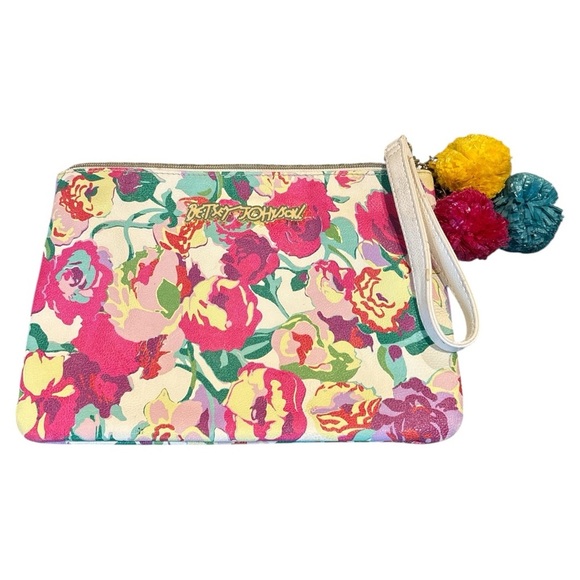 Betsey Johnson Colorful Floral Wristlet - Picture 1 of 6
